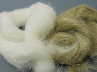 Flax fiber after degumming and cottonization